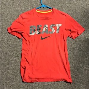 Red Nike shirt